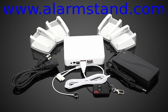 COMER multi-ways controller Mobile phone acrylic display stand with sensor alarm cord for retail security system
