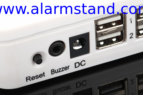 COMER anti-theft alarm system clear acrylic cell phone display holders charger stand for mobile phone accessories stores