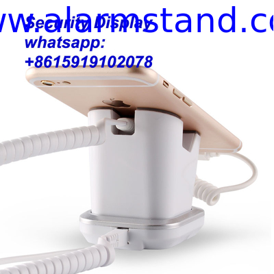 COMER desk display cellphone security display charging and alarm stand with charging cord