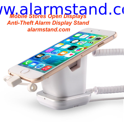 COMER desk display cellphone security display charging and alarm stand with charging cord