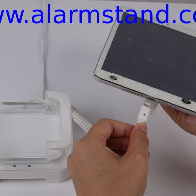 COMER security retail desktop display alarm anti-theft cable locking device for tablet holders with charging cord