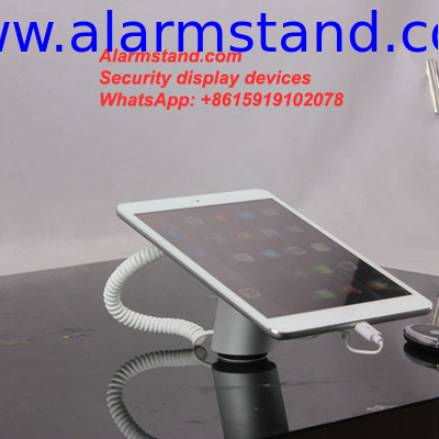 COMER cell phone mobile phone stand holder rack for secure anti-theft with sensor alarm magnetic cable