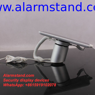 COMER cell phone mobile phone stand holder rack for secure anti-theft with sensor alarm magnetic cable