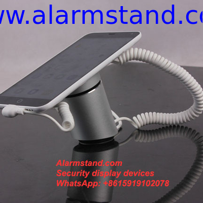 COMER metal display phone stands for digital gsm mobile phone retailer shops with alarming and charging