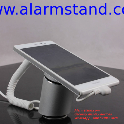 COMER anti theft lock for gsm tablet cellphone desk display stand with alarm sensor and charging