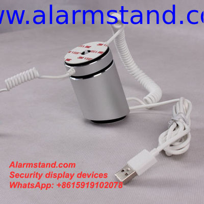 COMER with charge system and security anti theft alarm display stand holder rack for cellphone with lock cable