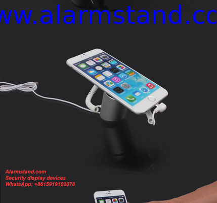 COMER with charge system and security anti theft alarm display stand holder rack for cellphone with lock cable