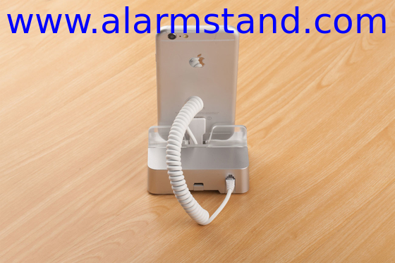 COMER mobile phone accessories shop security display stand holders with alarm and charger