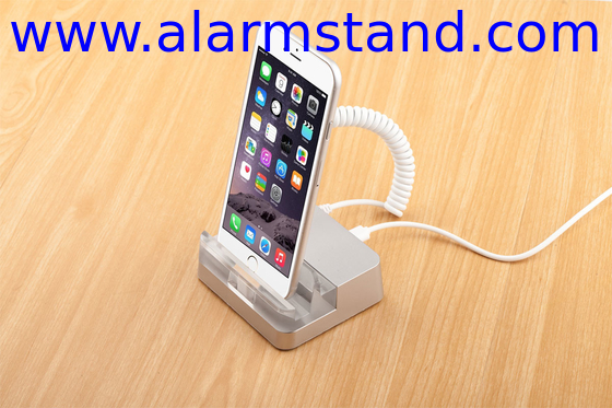 COMER mobile phone accessories shop security display stand holders with alarm and charger