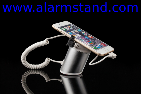 COMER Anti-Theft Cell Phone Holder stand for Apple and Android with alarm sensor charger cord