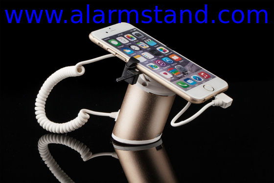 COMER anti-theft cable locking devices security smart phone gripper counter display magnetic stands with alarm