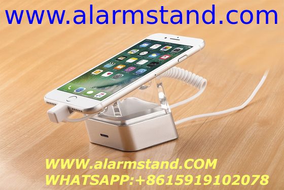 COMER anti-theft alarming display plastic stands Mobile Phone Anti lost Alarm stands security