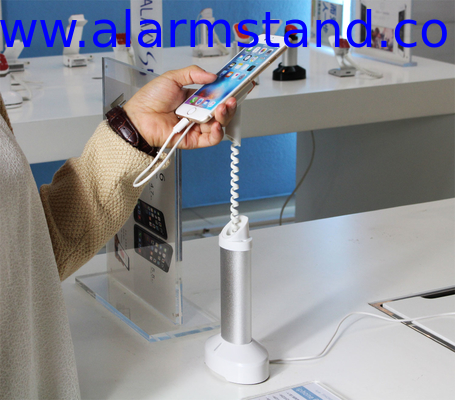 COMER anti-theft cable lock devices for gsm cell Phone Security magnetic plastic Stand