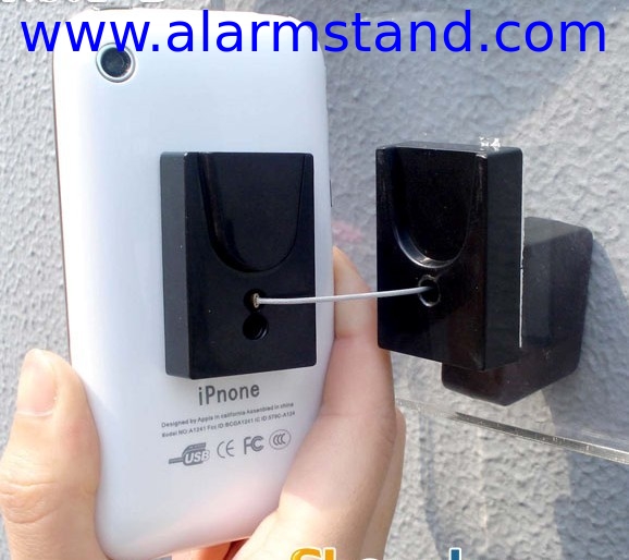 COMER anti-theft cable lockcellphone pull box retractor display stands holders wall mounted