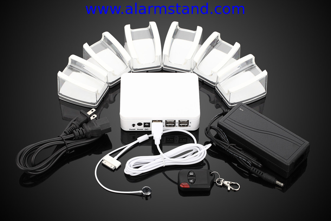 COMER 6 Ports Cell Phone Alarm and Charging Mobile Smart Phone Security Display System