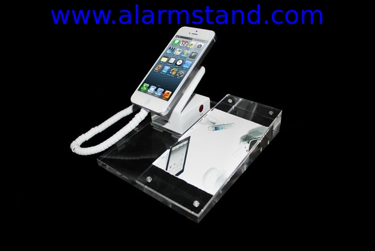 COMER security anti-theft alarm locking holders for gsm Smart phone stand with Acrylice base