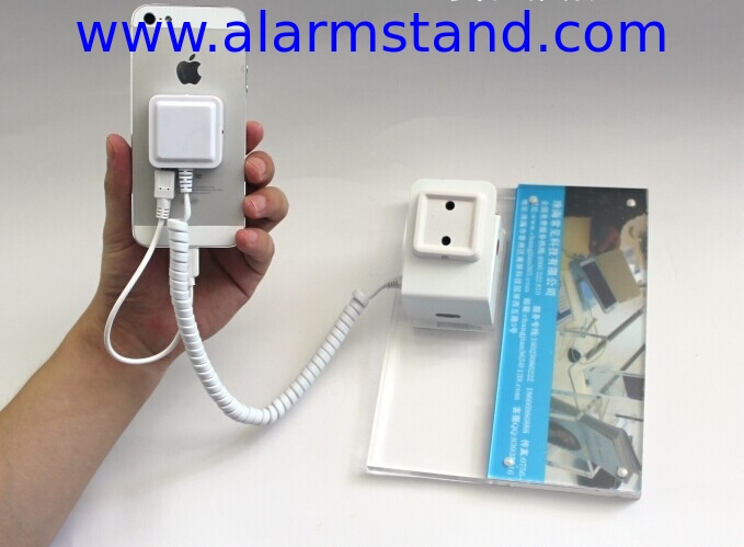 COMER alarm display cable locking holder for mobile stands with security and price tags