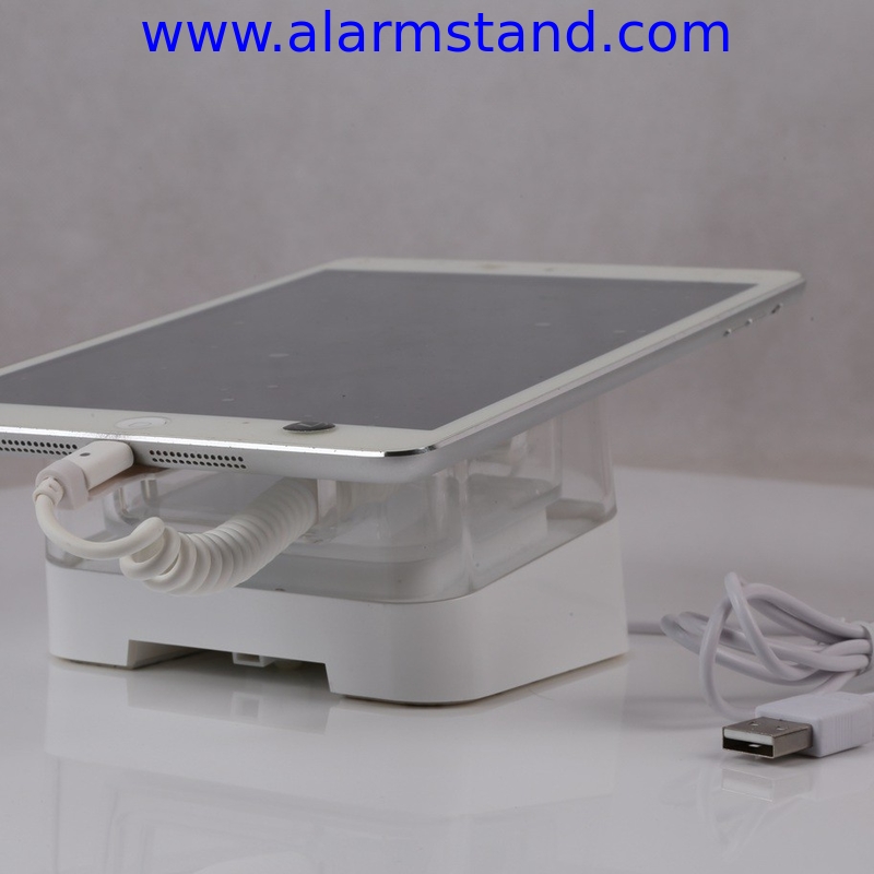 COMER acrylic display stands anti-theft tablet alarm holder with alarm and charging cord for mobile stores