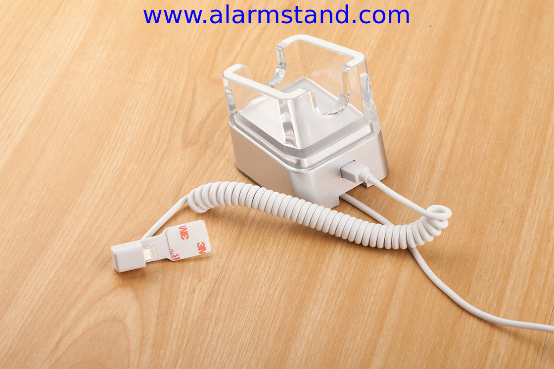 COMER anti-theft cable lock devices charger acrylic holder for mobile 8" tablet security display systems