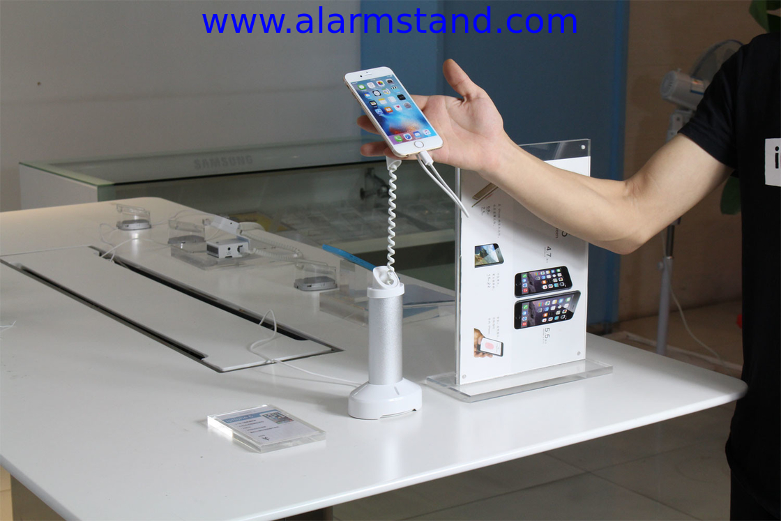 COMER anti-theft counter display devices Universal Mobile Phone security Stand Holders with alarm